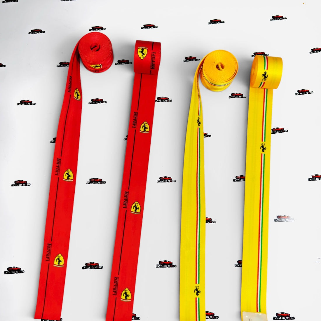 Ferrari-Inspired Sporty Seat Belt (Pair) | Universal Car Seat Belt Replacement Set