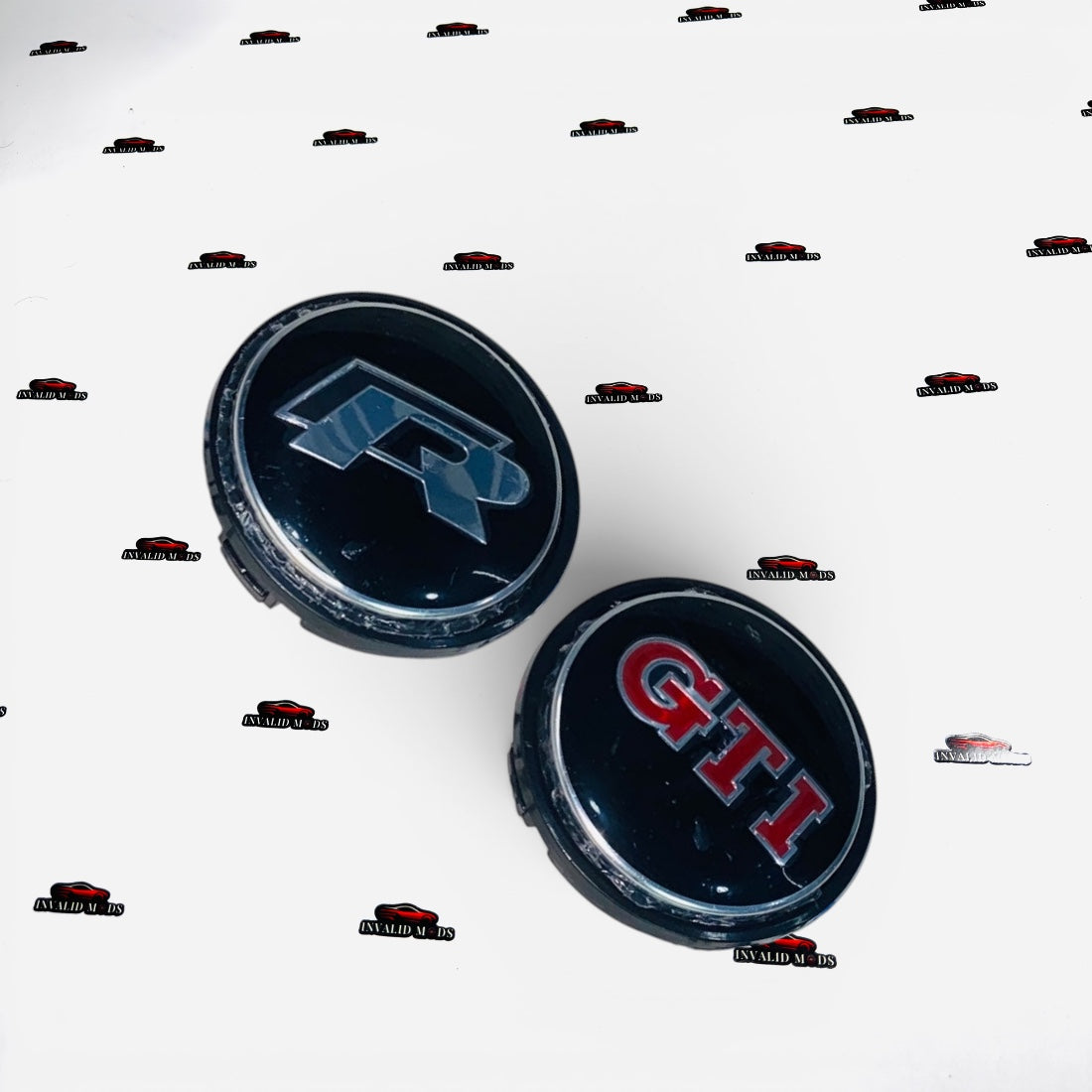 Volkswagen Polo Wheel Caps – GTI & R Logo Variants (Set of 4, OEM-Style)