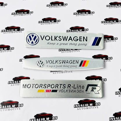 Motor Sports R-Line Sticker with German Flag | Premium Car Decal