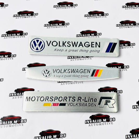 Motor Sports R-Line Sticker with German Flag | Premium Car Decal