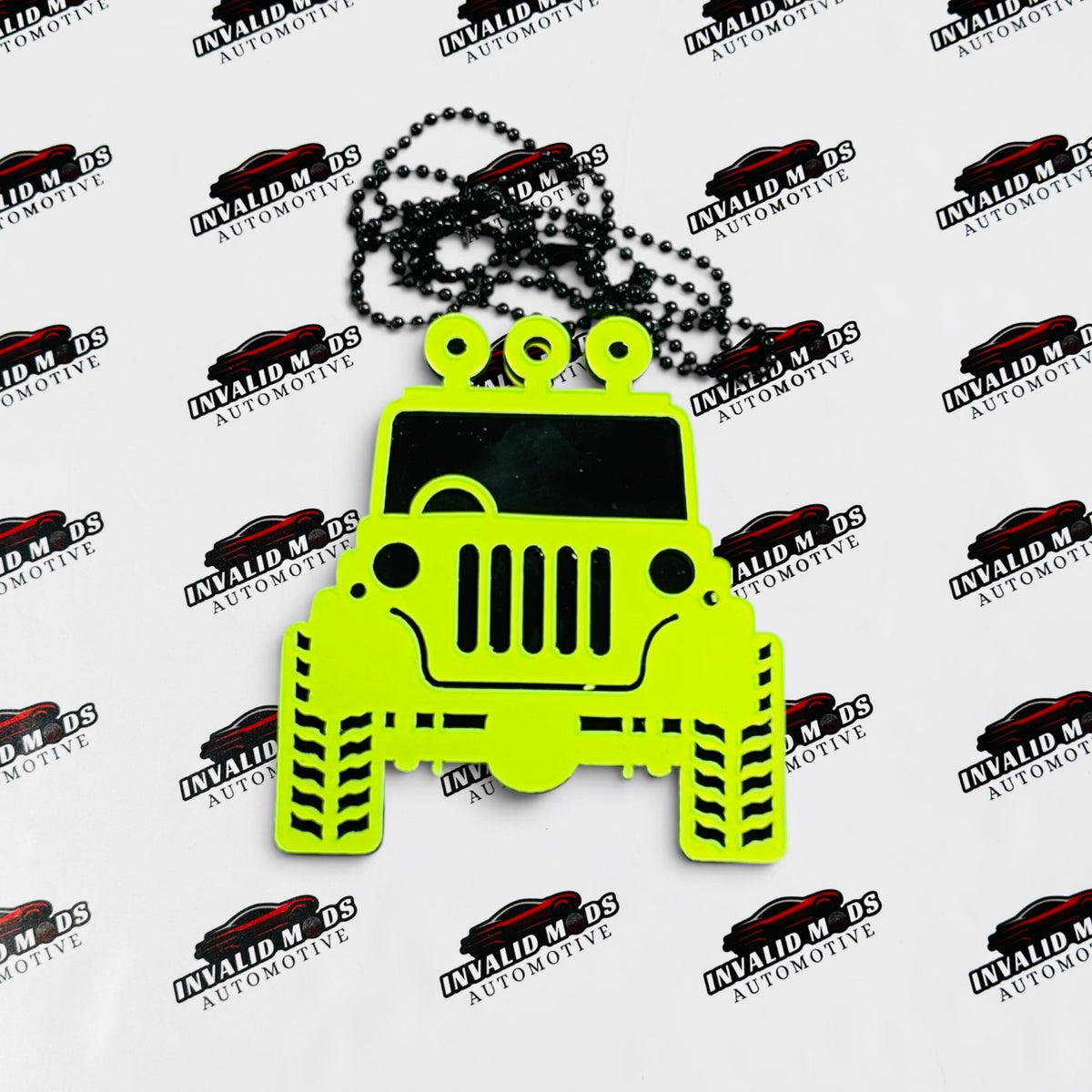 Neon Fluorescent Car Mirror Hanging – Car Enthusiast Interior Decor
