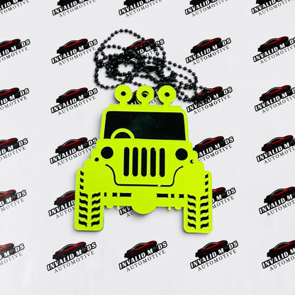 Neon Fluorescent Car Mirror Hanging – Car Enthusiast Interior Decor
