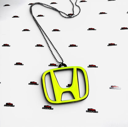 "Fluorescent Green Car Mirror Hanging – Stylish Interior Car Accessory for Modern Vehicles"
