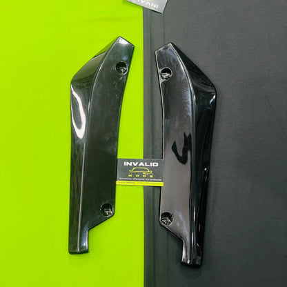 Universal 4 Pc Rear Diffuser | Gloss Black | ABS