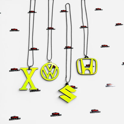 "Fluorescent Green Car Mirror Hanging – Stylish Interior Car Accessory for Modern Vehicles"