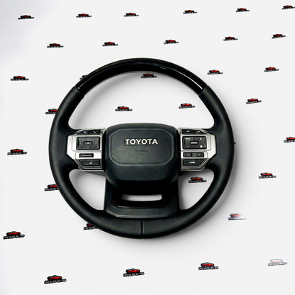 Toyota Land Cruiser Prado LC250 Piano Black Steering Wheel | Premium Gloss Finish