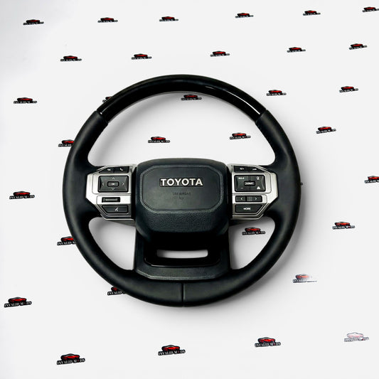 Toyota Land Cruiser Prado LC250 Piano Black Steering Wheel | Premium Gloss Finish