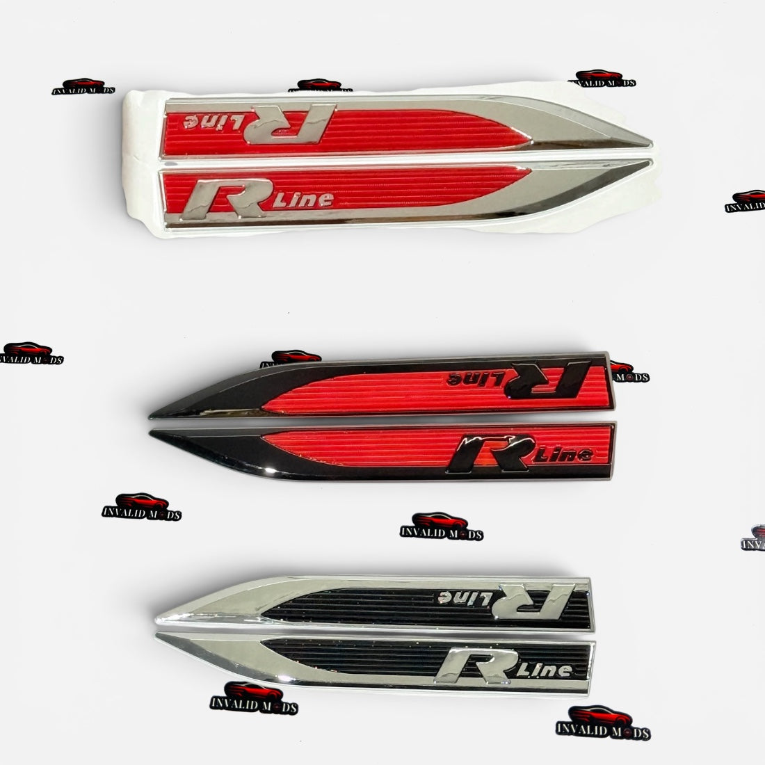 VW Polo R-Line Fender Emblems | OEM-Style Side Badges in Multiple Color Options