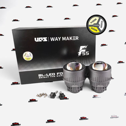 UPS Way Maker F55 3-Inch Tri-Color Bi-LED Projector Fog Lamp – Universal Fit