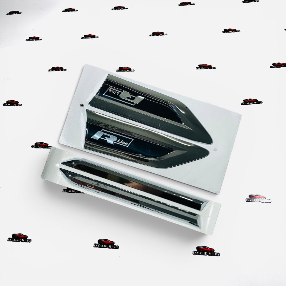 VW Polo R-Line Fender Emblem Kit Set of 2 | OEM-Style Side Badges in Multiple Colors