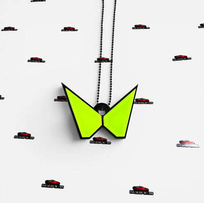 "Fluorescent Green Car Mirror Hanging – Stylish Interior Car Accessory for Modern Vehicles"