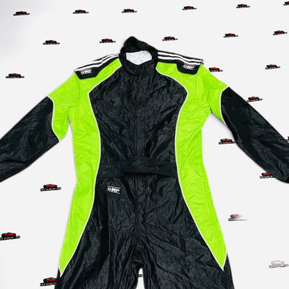 OMP Racing Suit Black & Green – Premium Dual-Color Auto Racing Gear