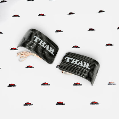 Mahindra Thar Mirror Covers with Integrated LED Lights | Gloss Black | Compatible with 2020+ Models