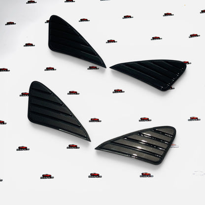 Suzuki Baleno & Toyota Glanza 2015-2021 Side Window Louvers | Gloss Black Rear Quarter Window Covers