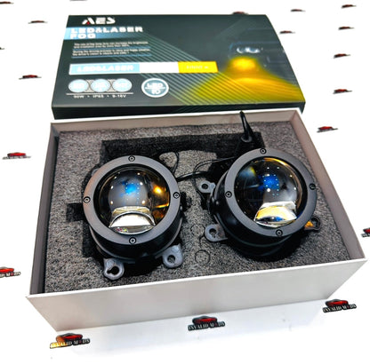 AES 3-Inch LED Laser Fog Lamps with Blue Lens – High-Performance Car Fog Lights