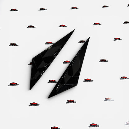 Hyundai Verna 2023+ Side Window Louvers | Gloss Black Rear Quarter Window Covers