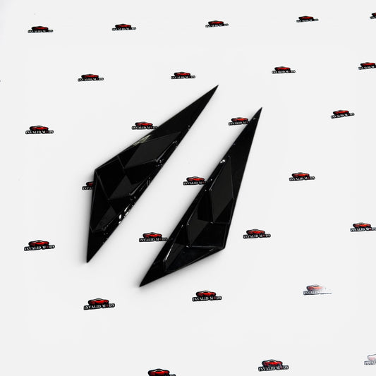 Hyundai Verna 2023 (Onwards) Side Window Louvers | Gloss Black Rear Quarter Window Covers