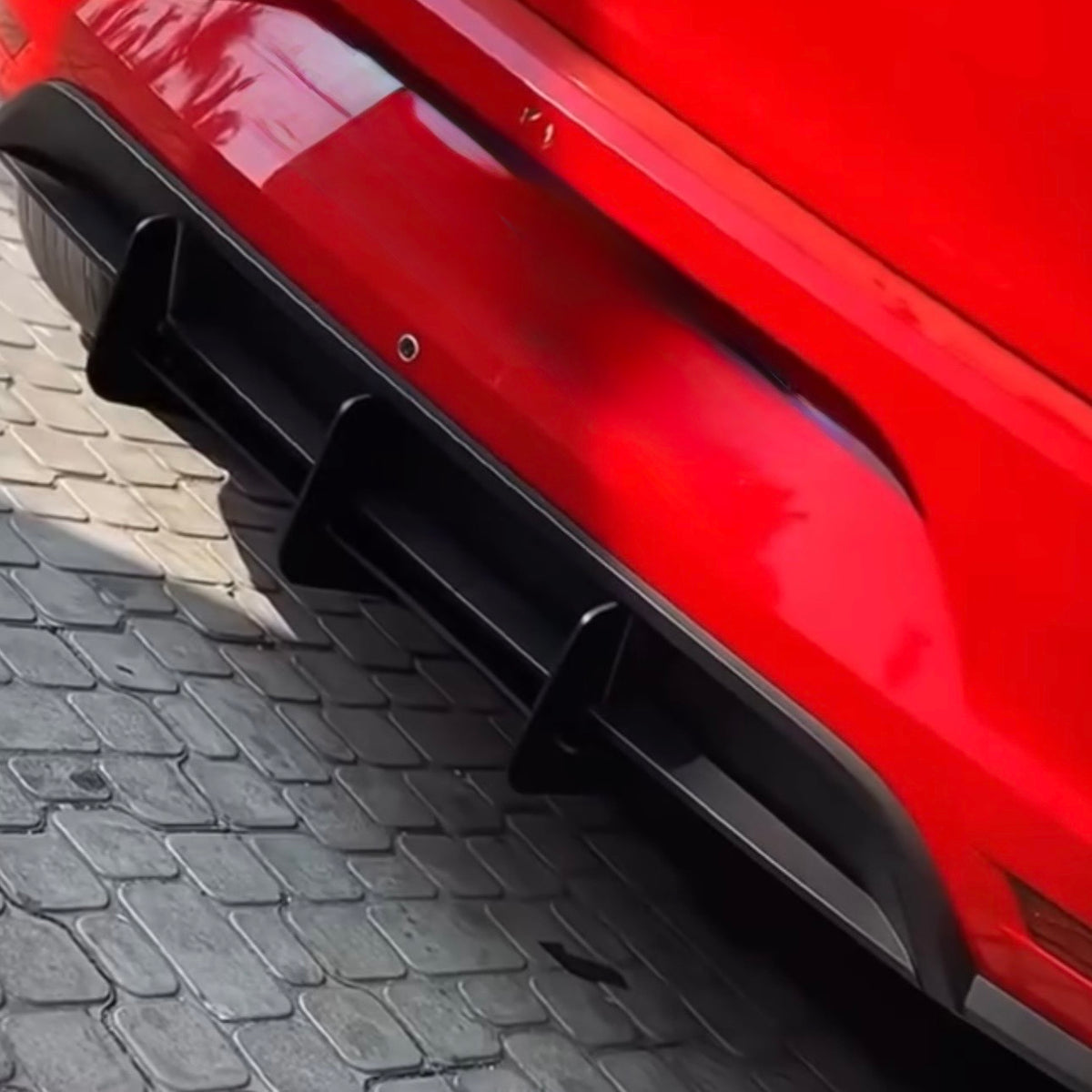 VW Polo 3 Fin Diffuser | Gloss Black Acrylic Material Fits Type 3