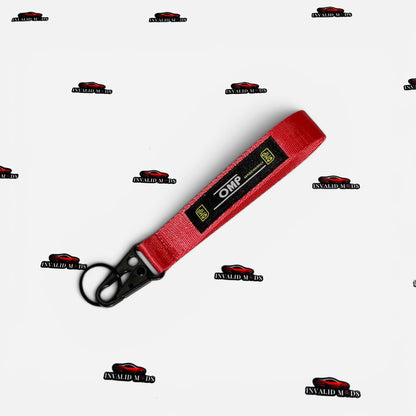 OMP Racing Keychain Strap | Premium Motorsport Fabric Key Holder