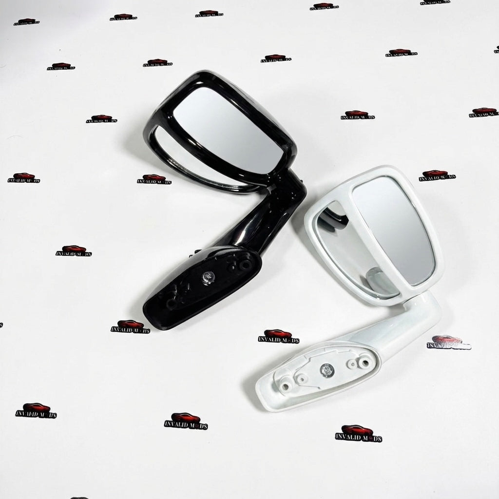 Toyota Fortuner Wide Angle Side Mirrors | Gloss Black & White (Old Models)