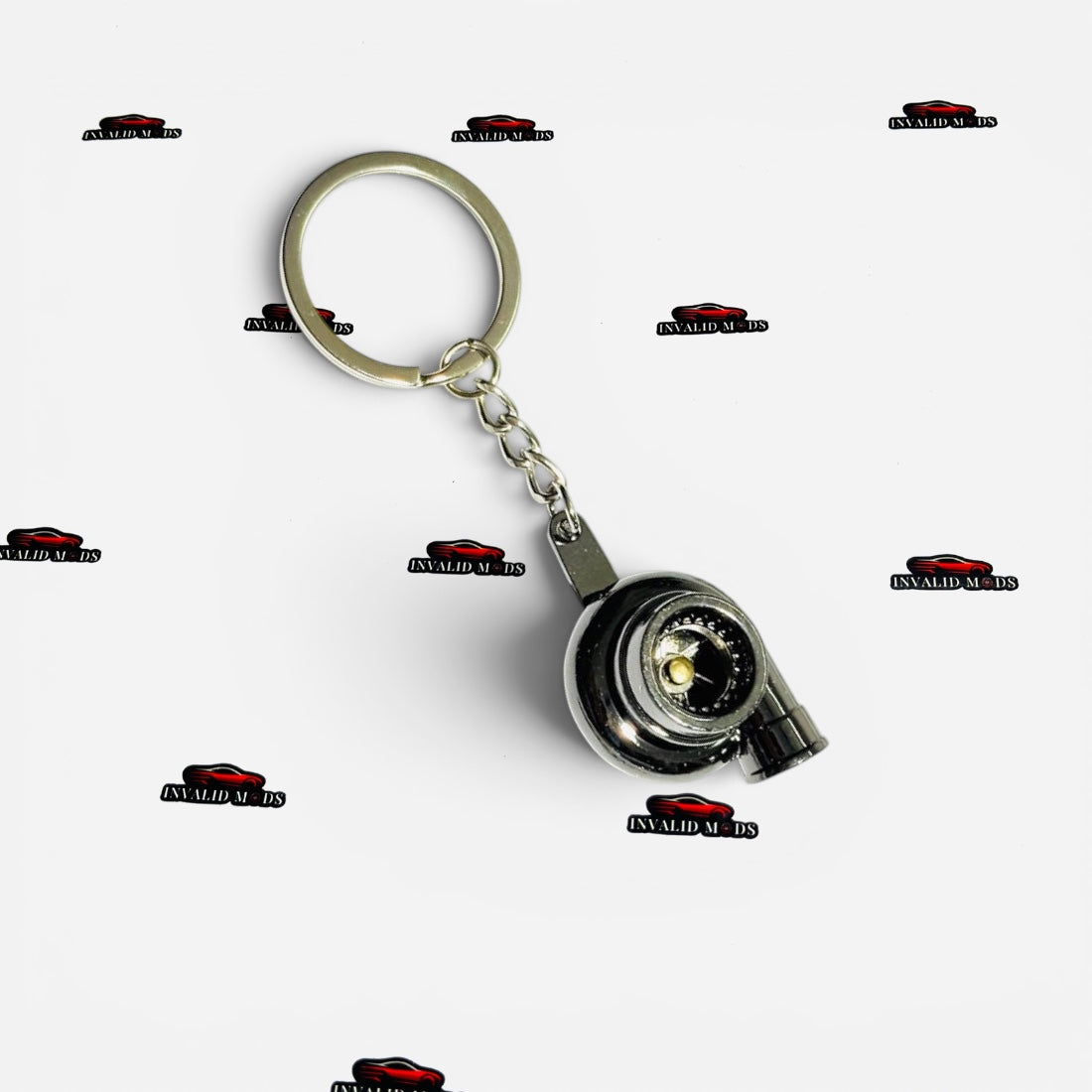 Turbo Car Metal Keychain | Racing Style Automotive Key Holder