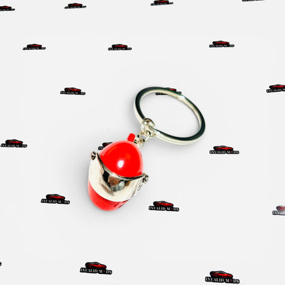 Helmet Style Keychain | Mini Metal Racing Helmet Keychain
