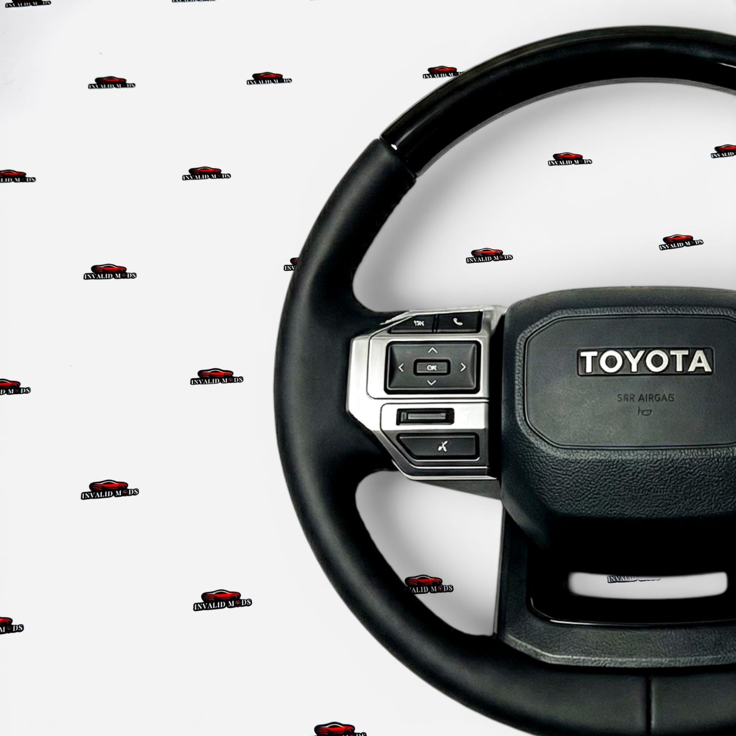 Toyota Land Cruiser Prado LC250 Piano Black Steering Wheel | Premium Gloss Finish