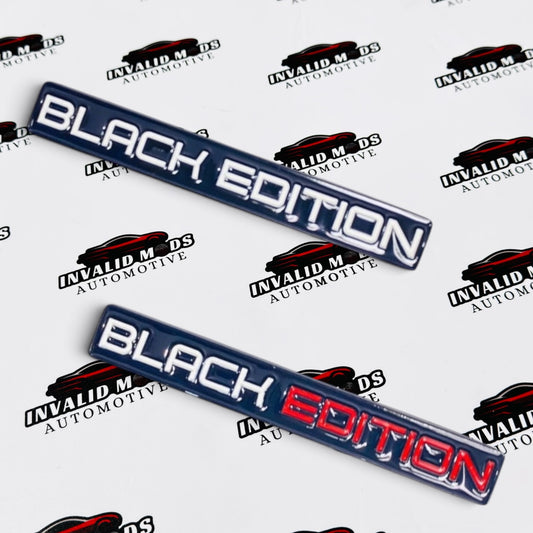 Black Edition Metal Emblem Badges | Universal Aftermarket Car Sticker