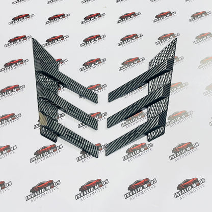 Universal Rear Windshield Spoiler Fins / Side Door Fins | Roof Window Air Splitters