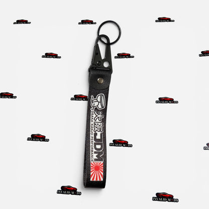 JDM Performance Keychain Strap Black Edition | Racing Style Key Tag
