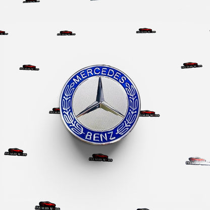 Mercedes-Benz Hood Emblem Badge | Blue & Black Bonnet Logo Aftermarket