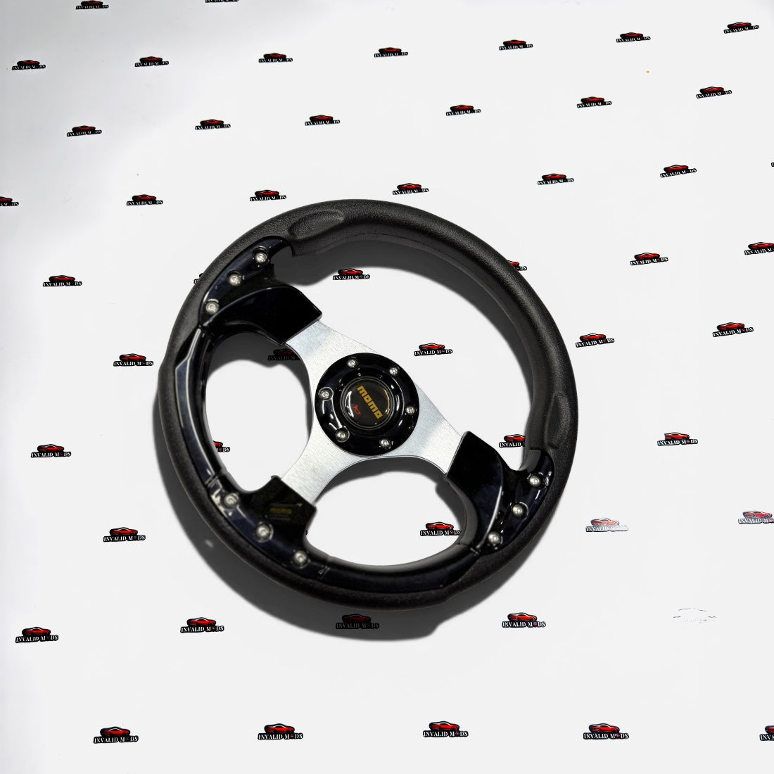 MOMO Round 12-Inch Steering Wheel – Universal Racing Style Performance Wheel