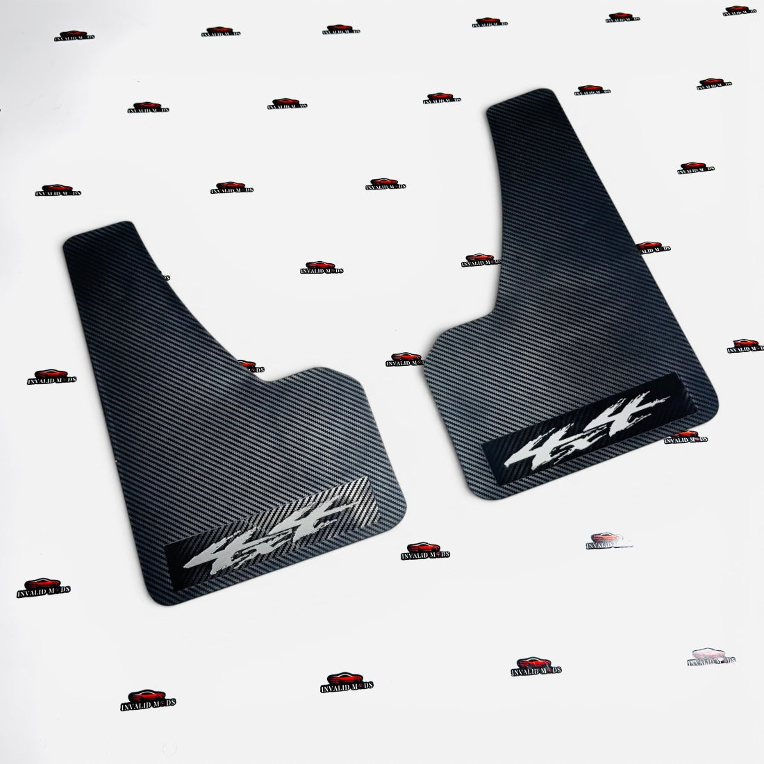 Racing Mudflaps Front or Rear | Universal Carbon Finish | Premium Splash Guards