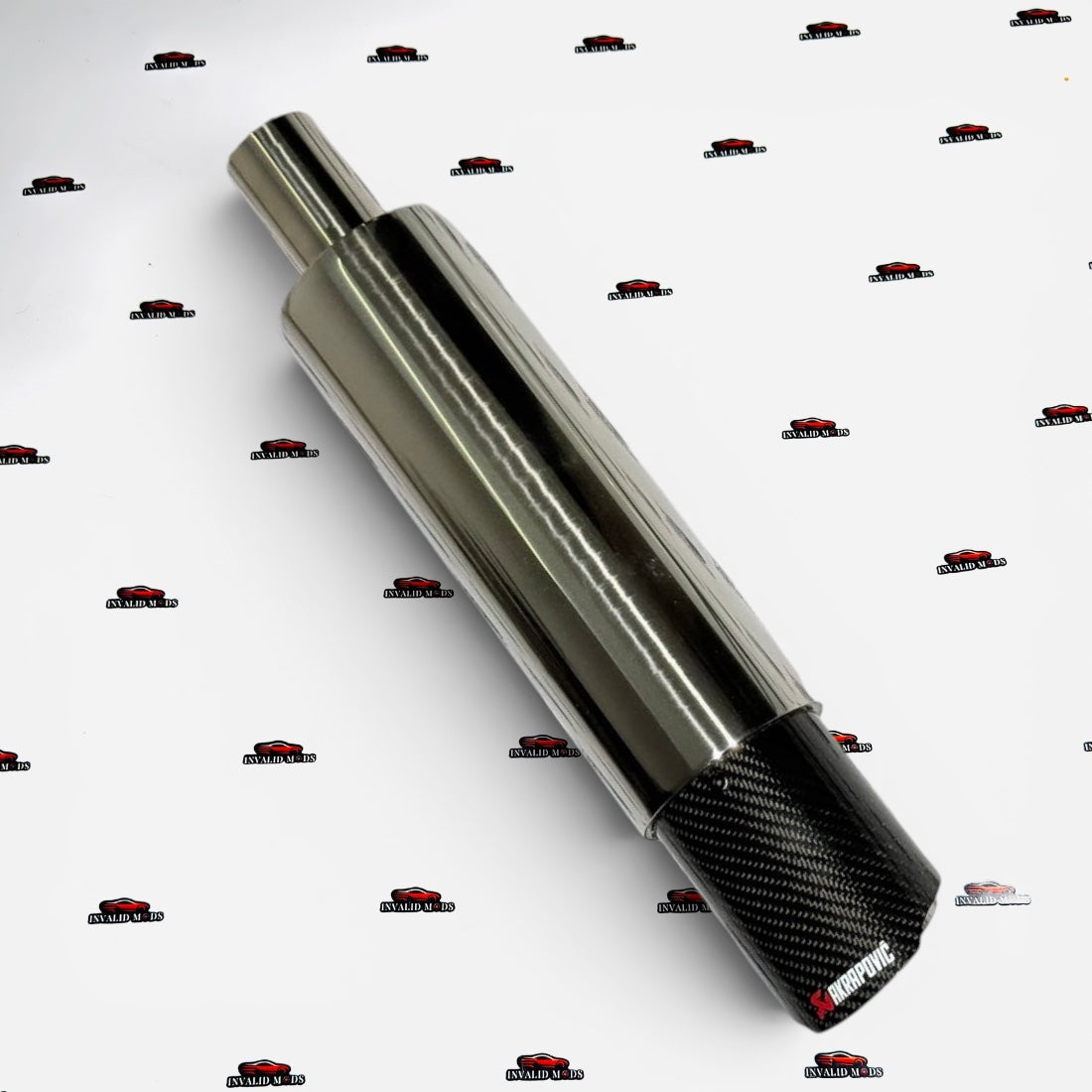 Akrapovic Free Flow Single Tip Exhaust End Can | Universal Performance Exhaust with Glossy Carbon Fiber Tip