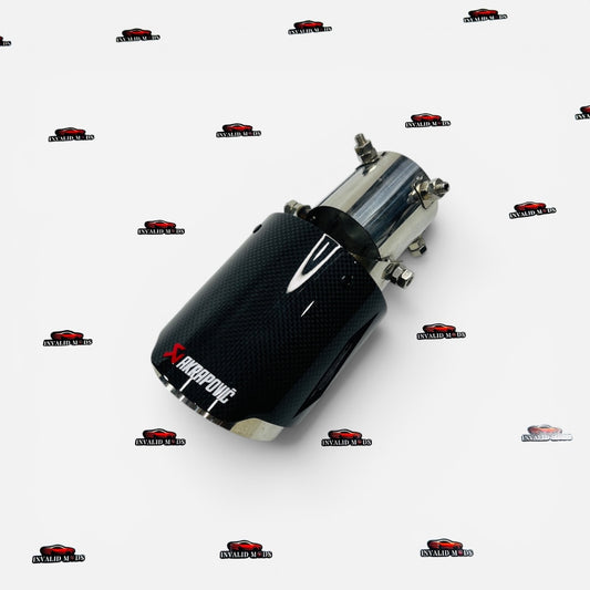 Akrapovic Angle-Adjustable Gloss Carbon Big Single Exhaust Tip,