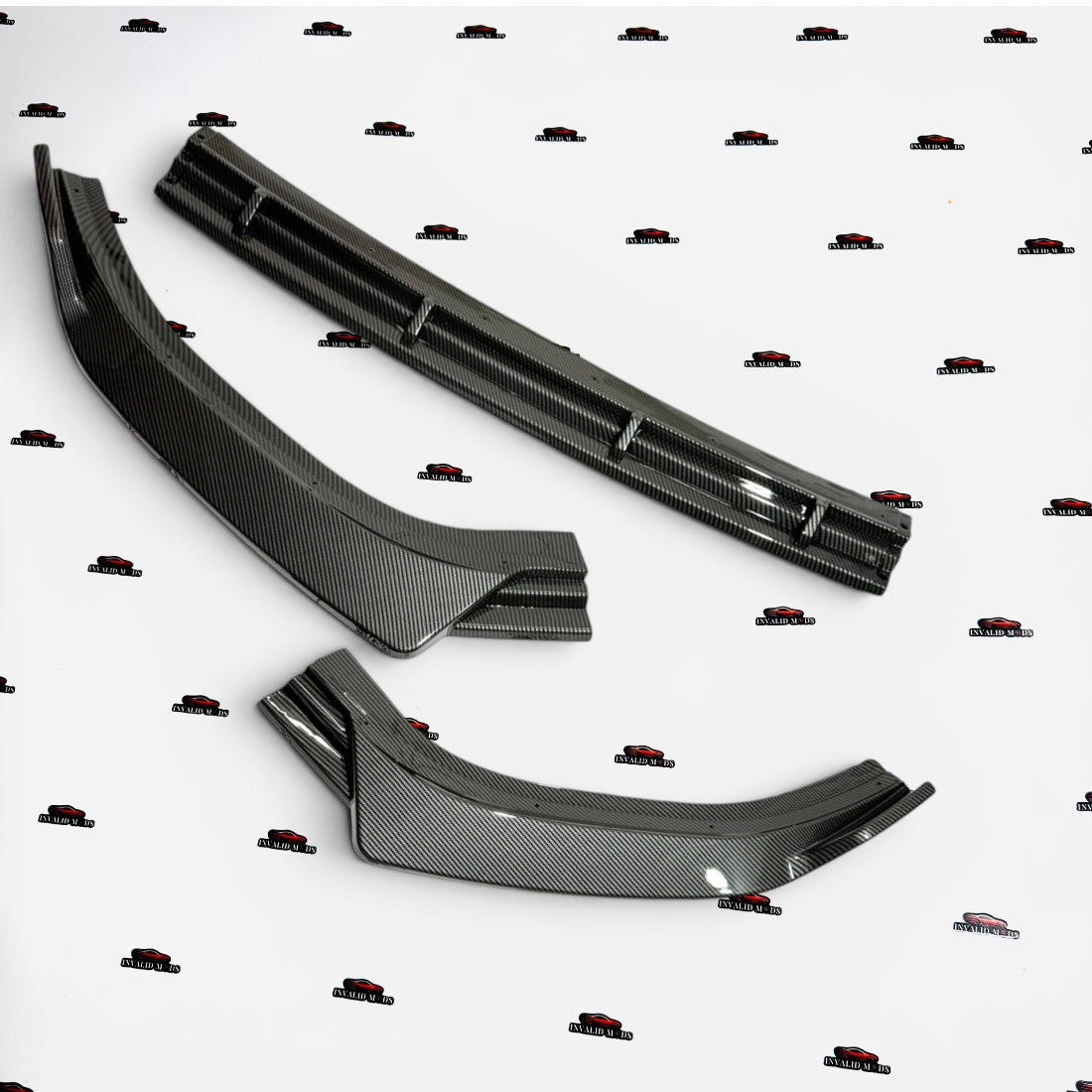 Volkswagen Virtus 3-Piece Front Splitter Kit | Premium Carbon Finish Front Lip Product Description