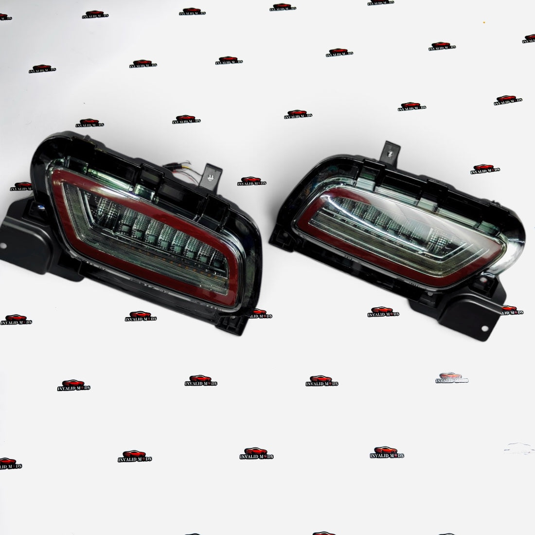 Smoke Finish LED Rear Reflectors for Maruti Grand Vitara & Toyota Hyryder | LED Bumper Reflector Light Set