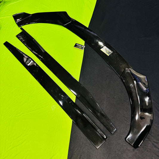 Universal 5 pc Splitter | Front + Sides | Gloss Black ABS