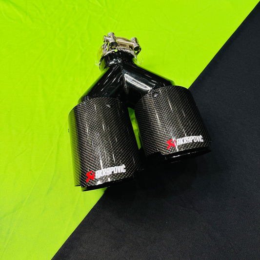 Akrapovic Dual Exhaust Tip | Carbon Fiber Akra Dual Tip