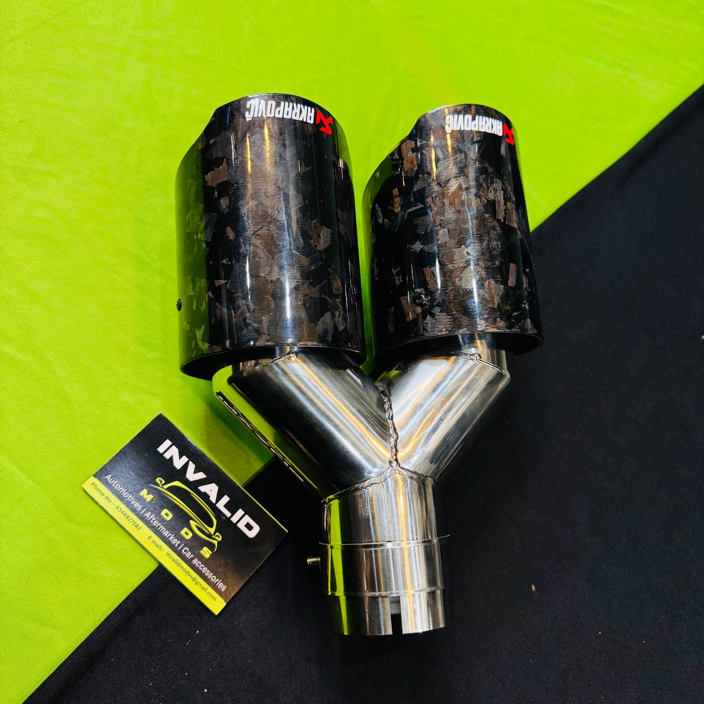 Akrapovic Dual Exhaust Tip | Forged Carbon Akra Dual Tip