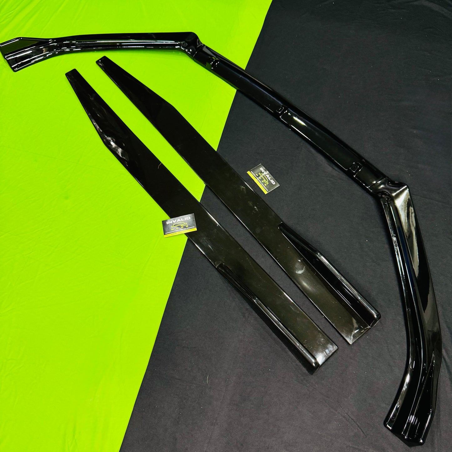 VW Polo Specific Front Splitters | Gloss Black | ABS