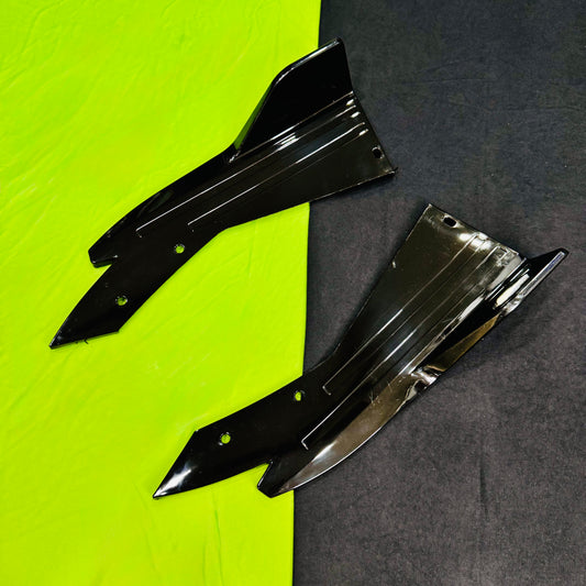 Universal Fish Rear Cut Splitters | Gloss Black | ABS