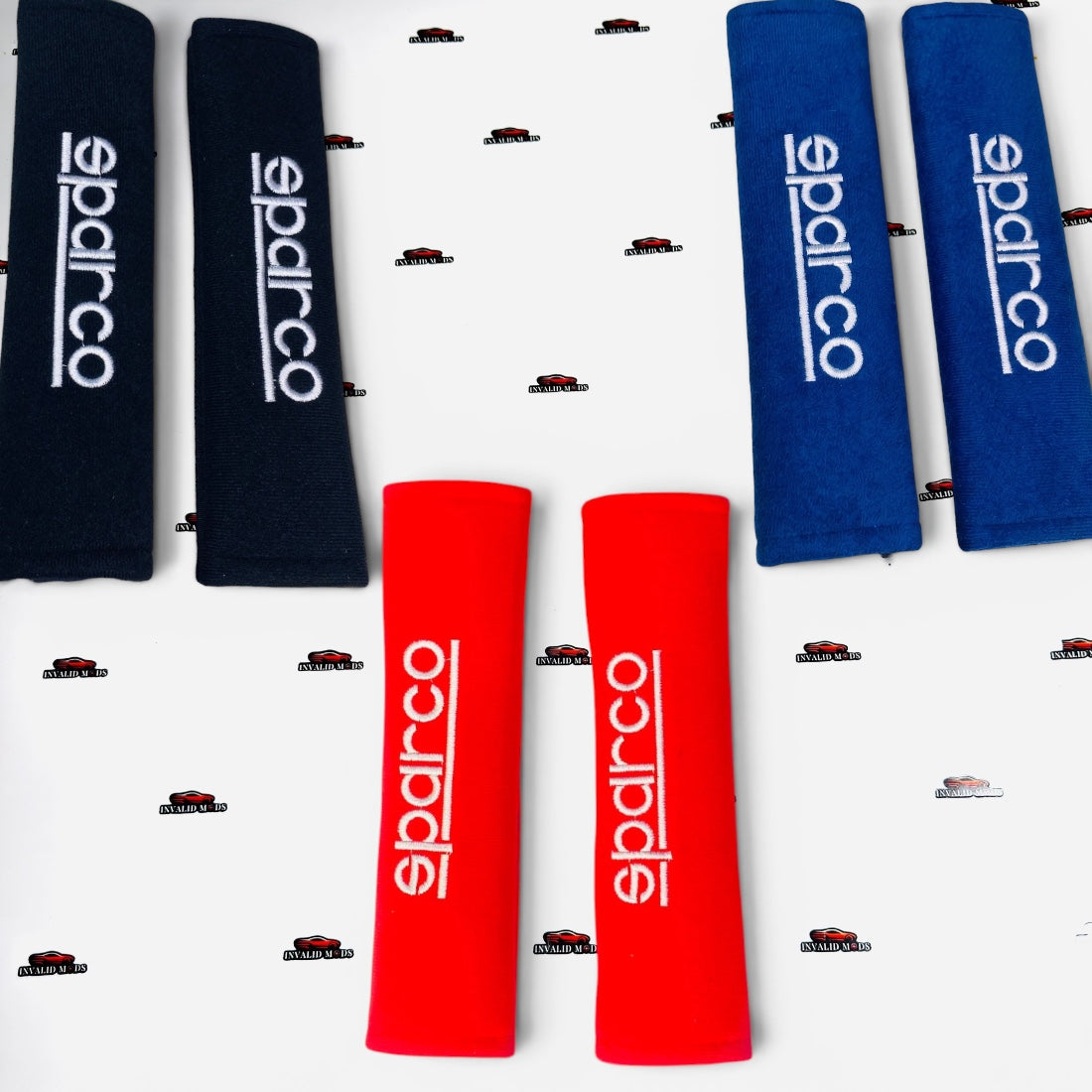 Universal Sparco Seat Belt Pads | Soft Shoulder Comfort Cushions