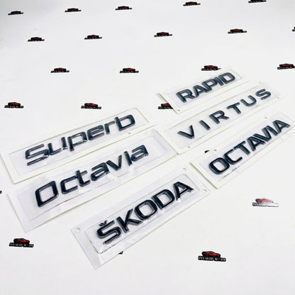3D Car Emblems for Skoda Octavia, Superb, Rapid & VW Virtus – Premium Aftermarket Badges