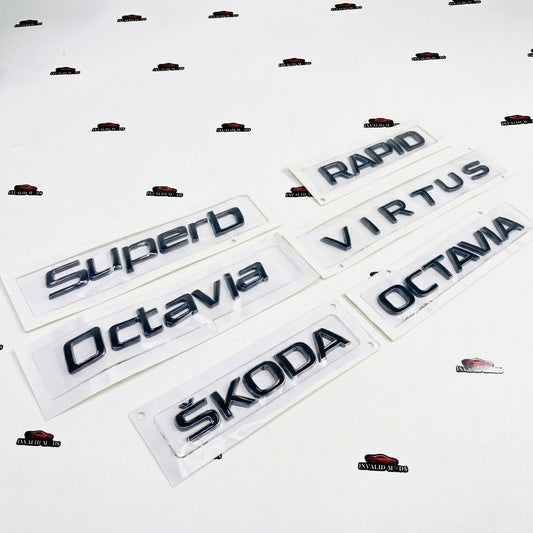 3D Car Emblems for Skoda Octavia, Superb, Rapid & VW Virtus – Premium Aftermarket Badges