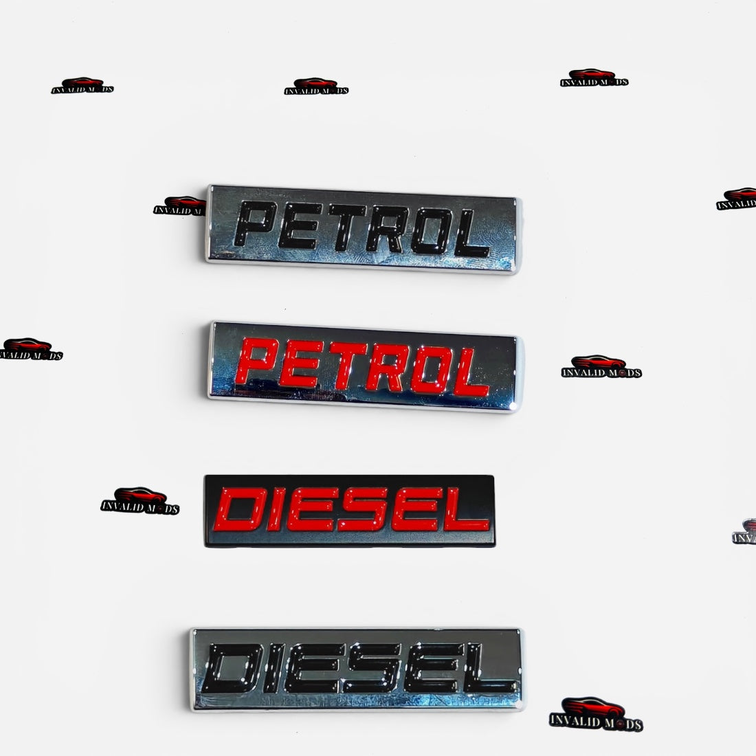 Petrol & Diesel Exterior Badges | Premium Fuel Type Emblems for Cars