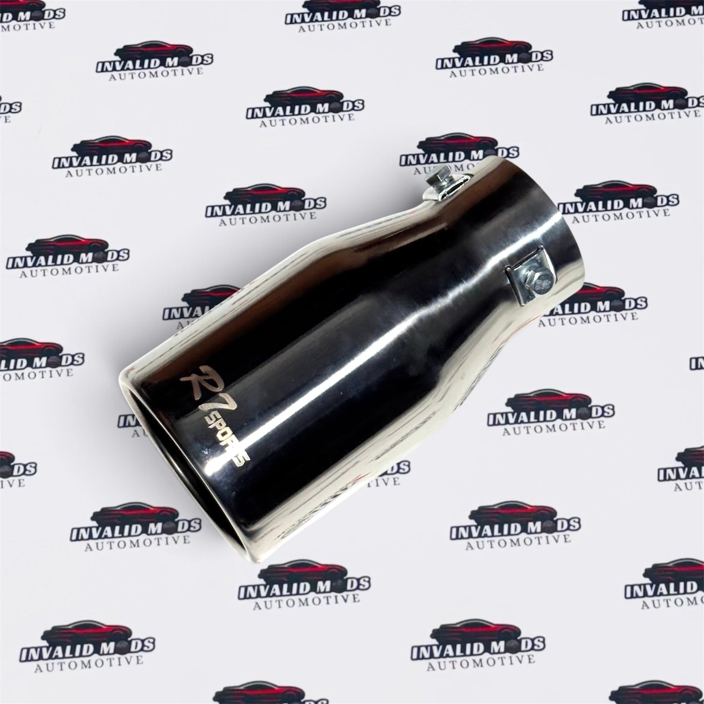 R7 Sports Single Exhaust Tip | Stainless Steel Silver Finish