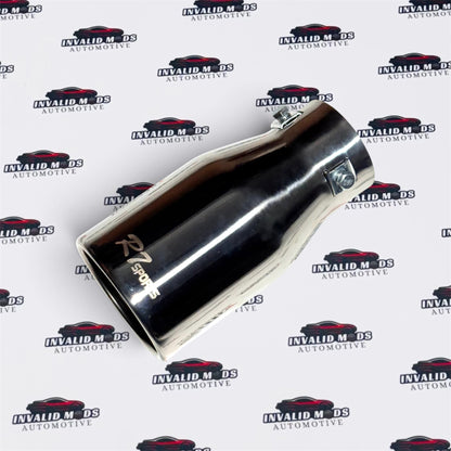 R7 Sports Single Exhaust Tip | Stainless Steel Silver Finish