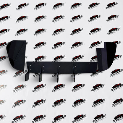 Hyundai i20 N-Line Glossy Black Rear Diffuser | Sporty 4-Fin Bumper Lip Kit