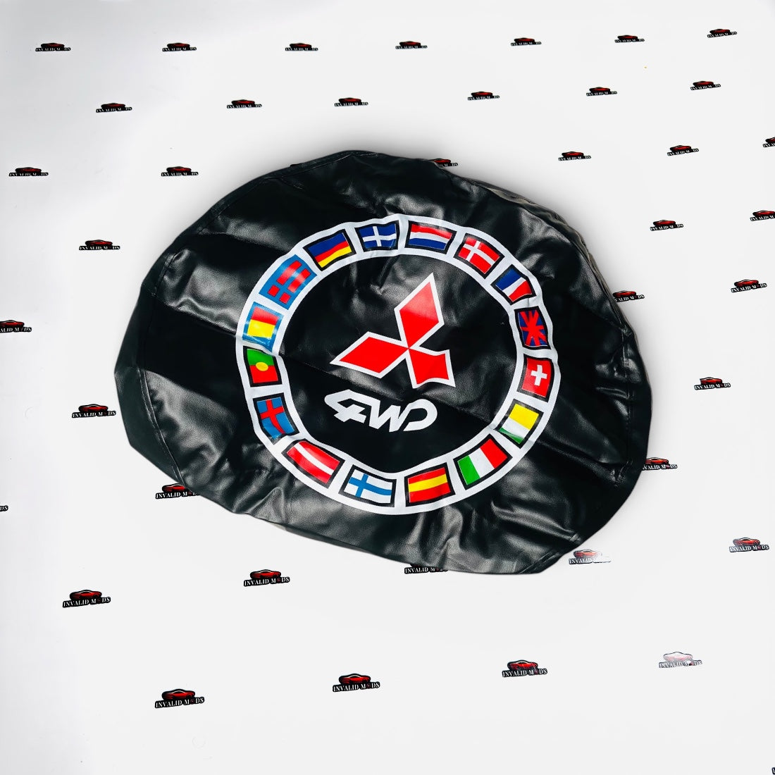 Universal Stepney Cover | Premium Leather Finish Spare Wheel Cover with Printed Designs